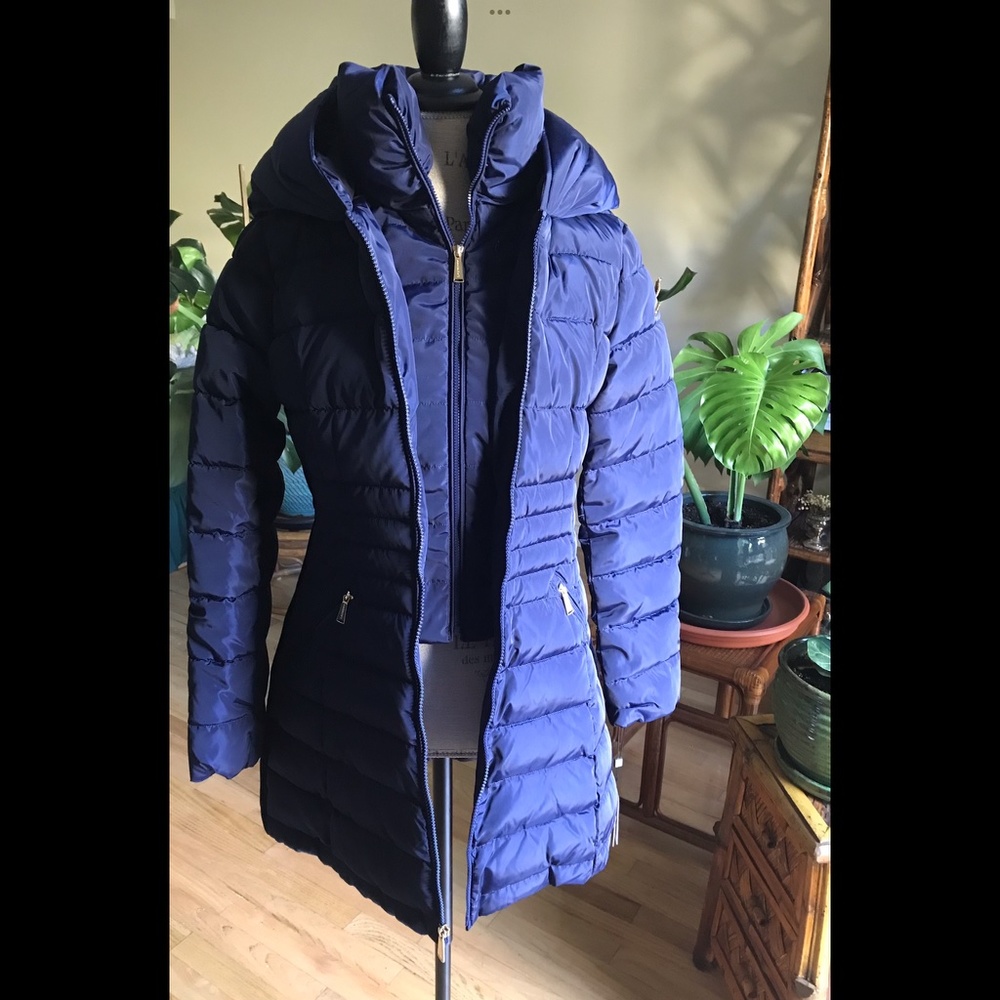 Laundry by Shelli Segal Gorgeous Blue Parka/Puffer Coat “S” NWTs - Picture 2 of 10